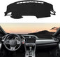 Dashboard Cover Mat Custom Fit for 2016-2021 Honda Civic Dash Cover Nonslip Dash Mat Protector Sunshade No Glare Black