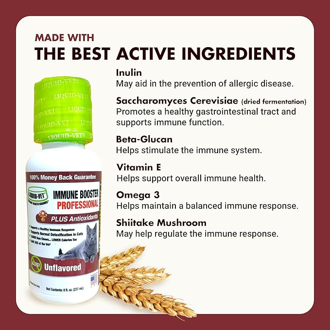 Immune Support for Cats – Daily Formula with Inulin, Beta-Glucan, Vitamin E, Omega-3s, Fermented Yeast & More! - Made for Picky Eaters-Mewly Pet