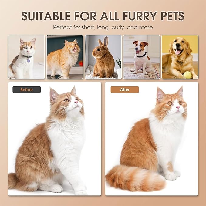 Cat Steam Brush，3 In 1 combs for indoor cats，pet steam brush for shedding,Dog shedding for Long and Short Hair Dogs and Cats Pet Grooming Brush Remove Tangled Loose Hair (Blue)-Mewly Pet