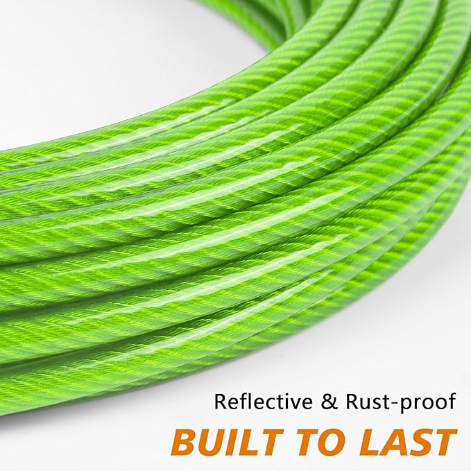 XiaZ 30FT Tie Out Cable for Dogs, Dog Leads for Yard Chew Proof, Heavy Duty Pet Tie Out Cable for Large Dogs Up to 250lbs,Durable Dog Runner Tether Line for Outdoor,Yard-Mewly Pet