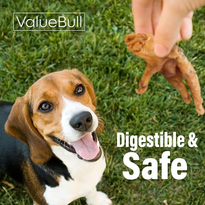 ValueBull Chicken Feet for Dogs, 400 Count Bulk Pack - All Natural Dog Chew, Hip and Joint Chew, Single Ingredient Dog Treat-Mewly Pet
