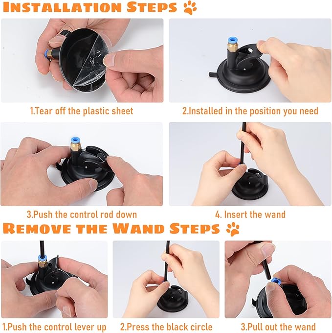 Cat Feather Toys, 10PCS Toys with Super Suction Cup, 2PCS Detachable Wand & 6PCS Replacement Teaser Refills, Interactive Indoor Cat Play-Mewly Pet