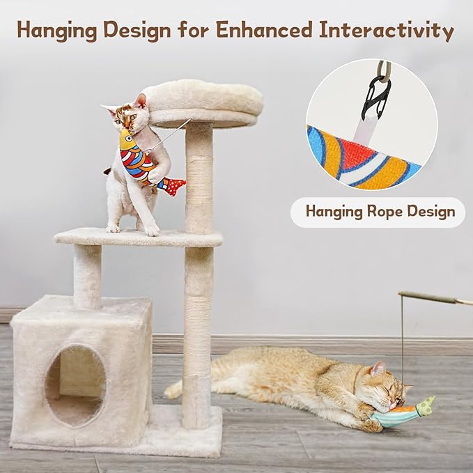 Cat Fish Catnip Toys for Cats, Pet Chew Toy for Bored Indoor Adult Cats, Crinkle Cat Kicker Toy for Indoor Kittens-Mewly Pet