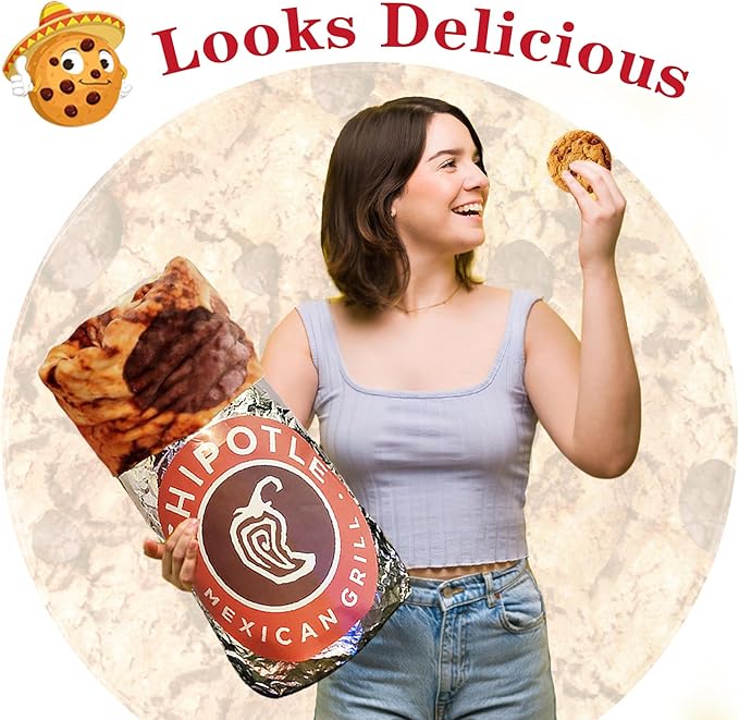 Jorbest Cookie Blanket Birthday Gifts for Women Men Teen Boys Girls, Double Sided Novelty Cookie Throw Blanket Funny Gifts for Adult Kids, 285 GSM Soft Flannel Food Blanket (Dark Brown, 60 inches)