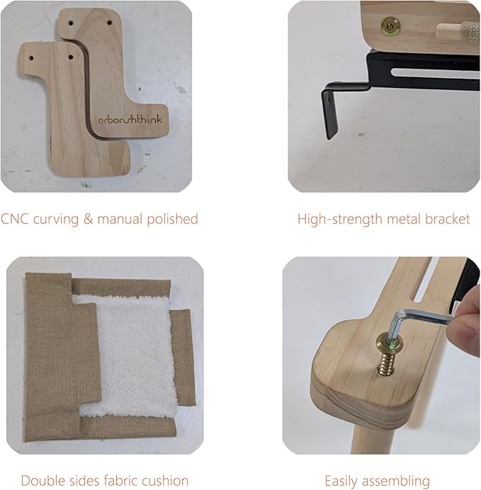 aborishthink Adjustable Cat Window Perch | Sturdy Cat Hammock Window Seat Durable Wood & Metal Frame | Breathable Cover | Ideal for Large & Heavy Cats | Easy Installation for Windowsill-Mewly Pet