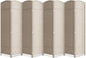 8 Panel Room Divider,6Ft Folding Privacy Screen,Tall - Extra Wide Foldable Panel Partition Wall Divider with Diamond Double-Weaved Hand-Woven Design Room Screen Divider