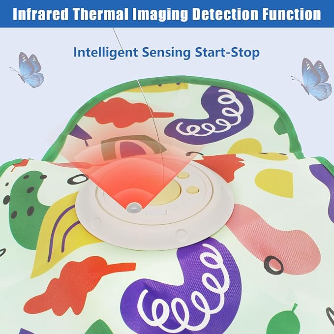 Interactive Cat Toy, Automatic Kitten Toys for Indoor Cats, Hide and Seek Cat Toy Kitten Wand Toy Cat Exercise Toys with Motion Activated, Moving Feather, Chirping-Mewly Pet