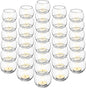 Uiifan 36 Pcs Clear Votive Candle Holder Bulk Glass Tea Lights Round for Wedding 1.97'' x 2.17'' Candle Jars Holder for Wedding Table Centerpiece Party Birthday Home Decoration