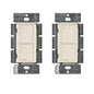 Lutron Caseta Original Smart Light Switch (Lutron Smart Hub Required), for Home, LED, and Fans, 6 Amp, Single-Pole/3-Way, Neutral Required, PD-6ANS-LA-2-Pack, Light Almond, 2 Pack