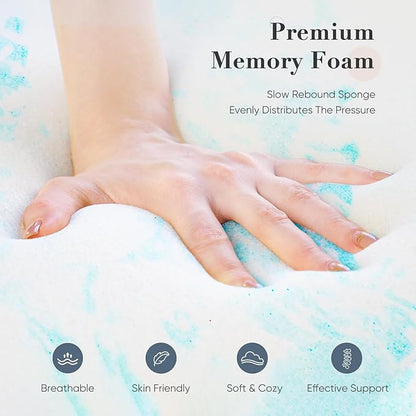 DUMOS Mattress Topper 3-Inch Gel Memory Foam Mattress Topper Twin XL, Soft Mattress Pads for Sleeper Sofa, RV, Camper, CertiPUR-US CertifiedBlue