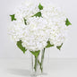 6 Pcs Real Touch Hydrangea Artificial Flowers, 21" White Full Faux Hydrangea Flowers Latex Fake Flowers for Home Decor Party Floral Arrangements Wedding Bouquets Centerpieces Outdoor Decor
