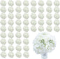 AVIVIHO 106pcs White Hydrangea Artificial Flowers Bulk Fake Flower Faux Hydrangeas Silk Flowers with Stems for Wedding,Parties,Table Centerpieces, Bridal Bouquet,Baby Shower,Home,Festival Decoration