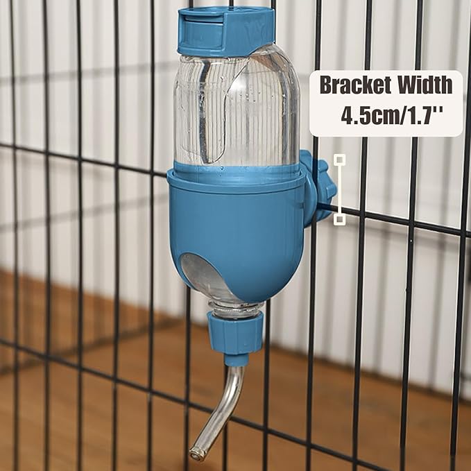 Pet Water Bottle for Cage Crate 26oz Non-Drip Water Dispenser for Small Animal Rabbit Bunny Guinea Pig Chinchilla Ferret Squirrel Hedgehog (Blue, 26oz)-Mewly Pet
