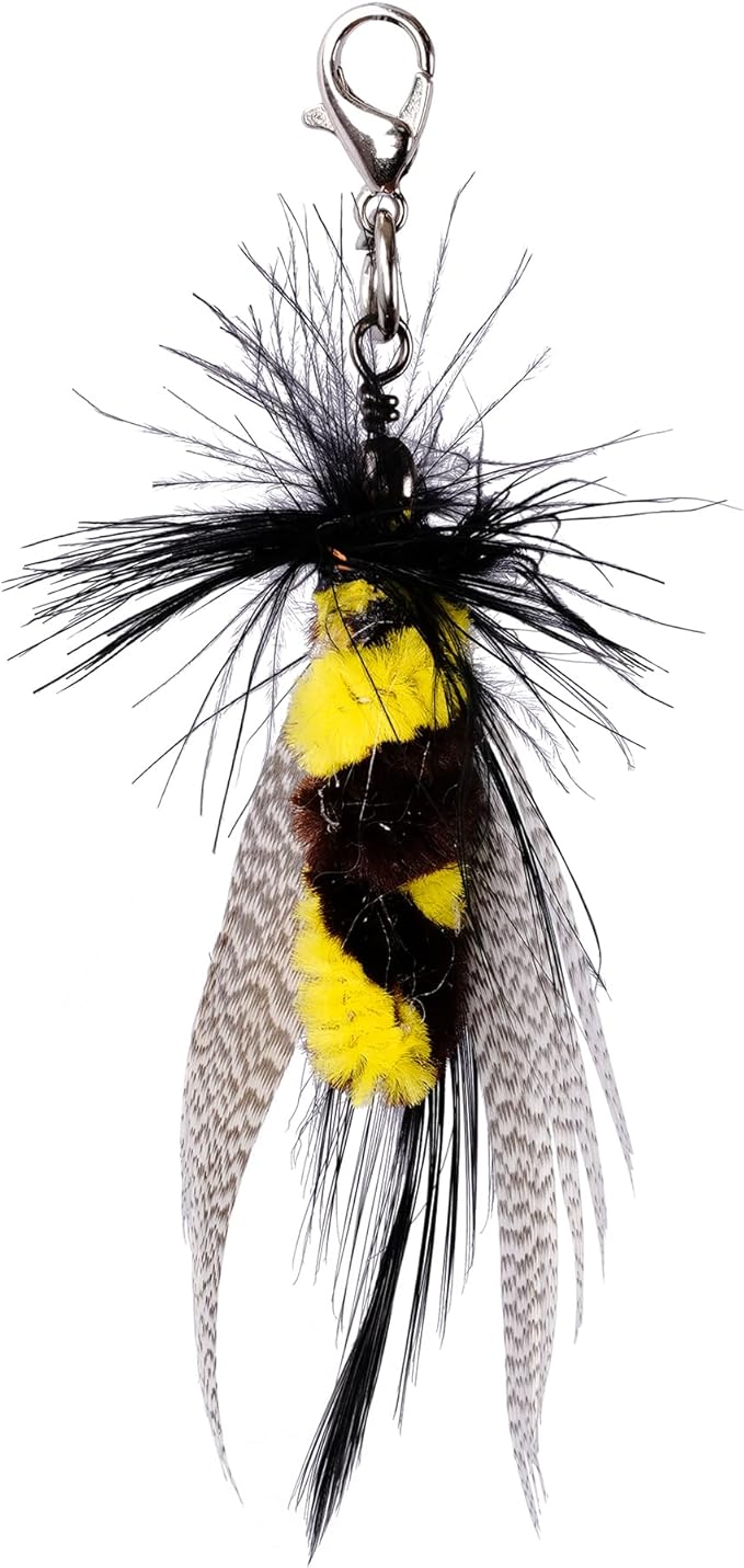 JXFUKAL Cat Feather Toy Refills, 3Pcs Simulation Mini Insects Cat Lures Wand Attachment Replacement for Kitty Kitten Indoor Accessories-Mewly Pet