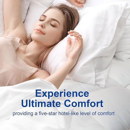 KAYFIA King Mattress Topper,Extra Thick Mattress Pad Cover for Deep Sleep,3D+7D Snow Down Alternative Fill Overfilled Plush Pillow Top Mattress with 8-23 Inch Deep Pocket-White