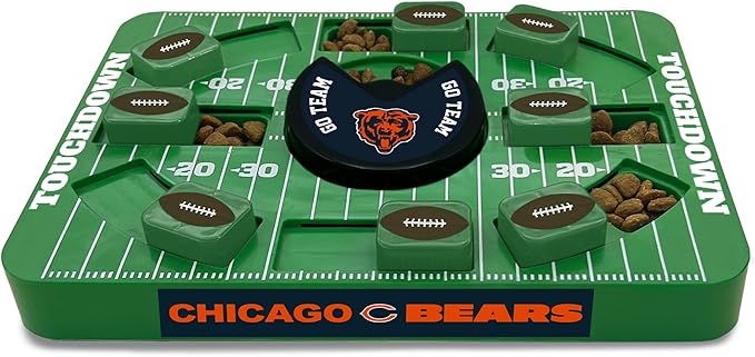 Pets First NFL Chicago Bears Large Puzzle Toy, New Size, Interactive Dog Treat & Slow Feeding Toy-Mewly Pet