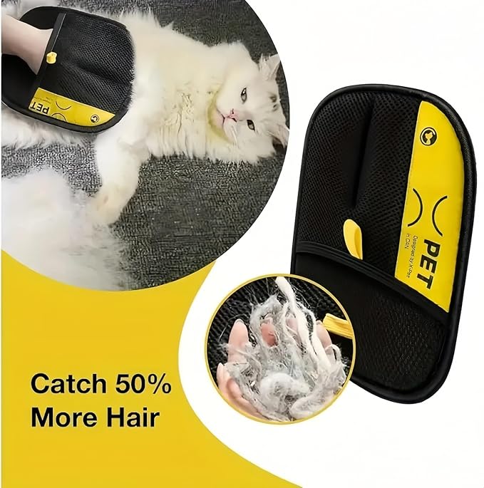 2PCS Pet Hair Remover Gloves, Pet Hair Removal Tool, Reusable Removal Tool for Couch, Furniture, Carpet, Car Seat, Cat Grooming Tools-Mewly Pet