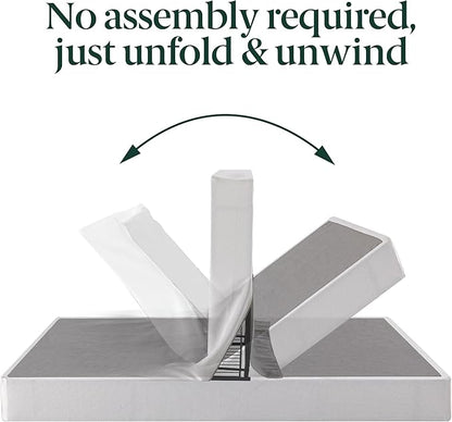 ZINUS 9 Inch No Assembly Metal Box Spring, Cool Mattress Foundation, Sturdy Metal Structure, Split King, White
