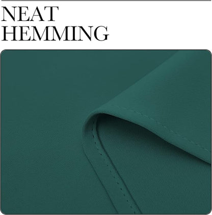 NICETOWN Christmas Thermal Insulated Solid Grommet Blackout Curtains/Drape for Living Room (Hunter Green, 1 Pair, 42 by 84-Inch)