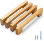 Burlywood Square 7-1/2in 4 pcs Wooden Drawer Pulls Handle pulls for cabinets Kitchen Cabinet Drawer pulls Cabinet Door Pull