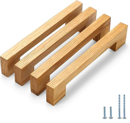 Burlywood Square 7-1/2in 10 pcs Wooden Drawer Pulls Handle pulls for cabinets Kitchen Cabinet Drawer pulls Cabinet Door Pull