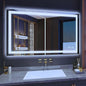 LED Bathroom Mirror 40"x 24",Front Lit and Backlit Bathroom Mirror with Lights,Stepless Dimmable,Anti-Fog, Shatter-Proof, Memory, 3 Colors Lighted Vanity Mirror (Horizontal/Vertical)