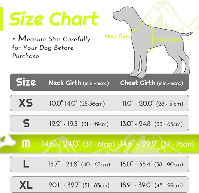 Eagloo Dog Harness Medium Sized Dog, No Pull Service Vest with Reflective Strips and Control Handle, Adjustable and Comfortable for Walking, No Choke Pet Harness with 2 Metal Rings, Green, M-Mewly Pet