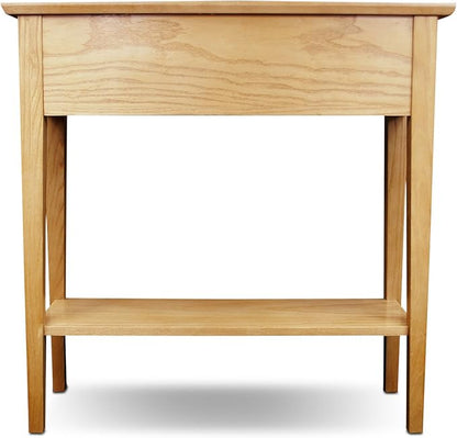 30 in. Solid Wood Hall Entryway Console Sofa Table with Shelf and Two Drawers, Desert Sand Natural Brown – Leick Home, 10075-DS