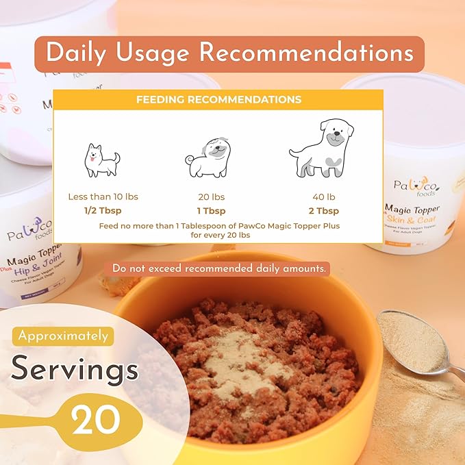 PawCo Magic Topper Variety Pack - Dog Food Topper for Picky Eaters, Grain-Free Meal Enhancer, Supports Immune & Digestive Health, 800g-Mewly Pet