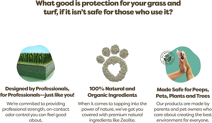 Premium Outdoor Odor Infill - 40lbs. Bag – Pet Urine Odor Eliminator for Artificial Turf, Grass, Playgrounds, & Sport Fields – 97% Pure Clinoptilolite Zeolite – Odor Eliminator & Deodorizer-Mewly Pet