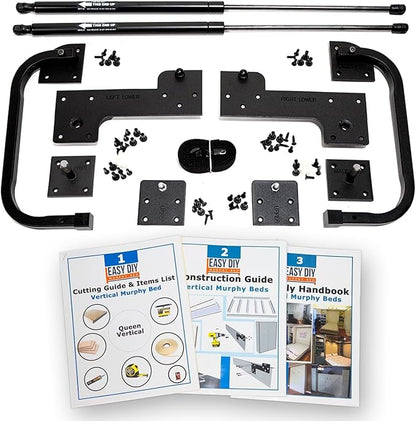 Full Size DIY Murphy Bed Hardware Kit – Vertical Wall Bed for Space-Saving - Budget-Friendly DIY Setup - Made in USA - Hide Away Design with Full Murphy Bed Hardware - Bed Lift Mechanism - Pull Down
