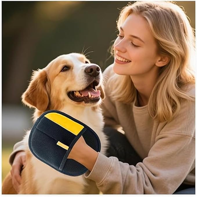 Magic Brush Pet Hair Removal Glove for Cats & Dogs, 2 Pcs Electrostatic Glove for Pet Hair, Cat Grooming Gloves for Hair Removal, Reusable Cat & Dog Hair Remover for Couch, Furniture, Carpet, Curtain-Mewly Pet