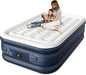 Air Mattress, 18" Raised Full Size Self Inflatable Blow Up Mattress with Built in Pump, Thick Comfort Air Bed with Carry Bag for Camping, Guests & Home, 600lb Capacity Colchon Inflable