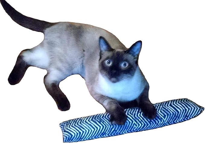15" Catnip Kitty Kicker Toy With Refillable Catnip Pocket (Blue #1)-Mewly Pet