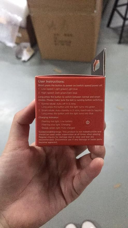 Interactive Cat Toys for Indoor Cats, Rechargeable Moving Cat Ball with Feather Tail, 2 Speeds Automatic Kitten Toys for Bored Indoor Cats,Motion Activated Rolling Ball Toys (Orange)-Mewly Pet