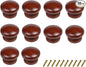 10Pack Round Wood Drawer Knobs Red Brown Finished Mushroom Shaped Kitchen Cabinet Pulls Handles Hardware for Kitchen Cabinets Furniture Dresser Wardrobe Cupboard Drawer Pulls Knobs