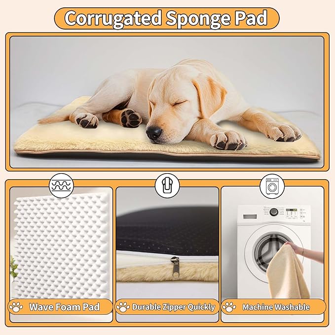 Dog Crate Furniture for Small Dogs, Dog Kennel Indoor, Anti-Chew Anti-Escape with Bed Crate Pad End Side Table Wooden Dog Crate,Steel-Tube Dog Cage, Rustic Brown-Mewly Pet