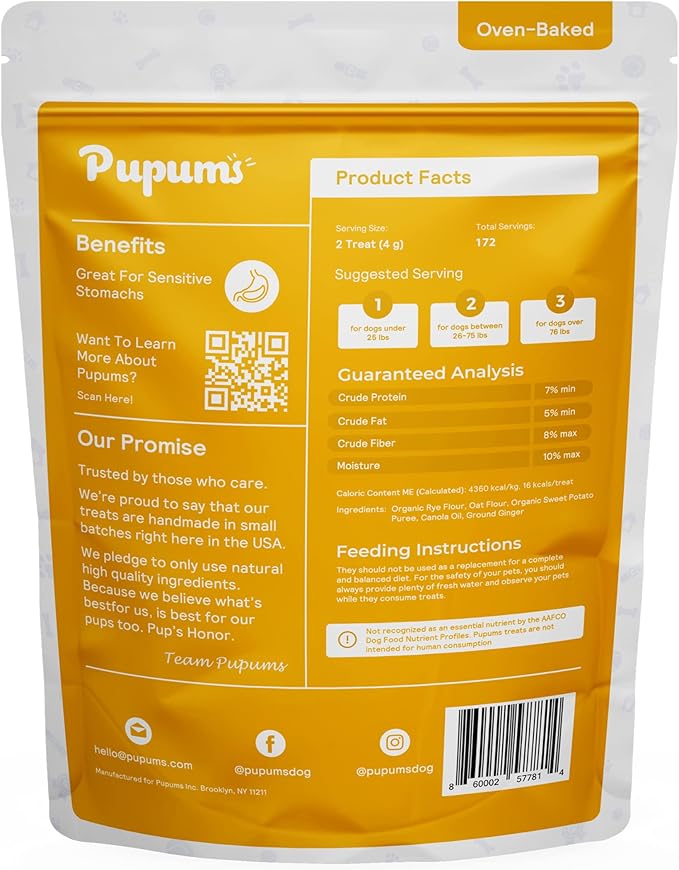 Sweet Potato Dog Treats Organic Grain Free Non-GMO Highly Digestible Dog Biscuits Made in USA (24oz)-Mewly Pet