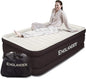 Englander Twin Air Mattress - Double High, 300 LB Capacity Luxury Camping Mattress with Built-in Pump, Microfiber, Waterproof