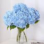 MARTINE MALL 3Pcs 21in Hydrangea Artificial Flowers, Latex Real Touch Hydrangeas Lifelike Large Hydrangea Flowers for Home Decor Party Arrangements Wedding Bouquets Centerpieces (Blue)