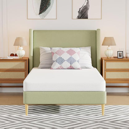 BestMassage | 5 Inch Twin XL Mattress | Gel Memory Foam | Medium Firm Feel | White | Bed in a Box, CertiPUR-US Certified | Pressure Relief, Cooling Ventilated Foam | Breathable Knit Cover