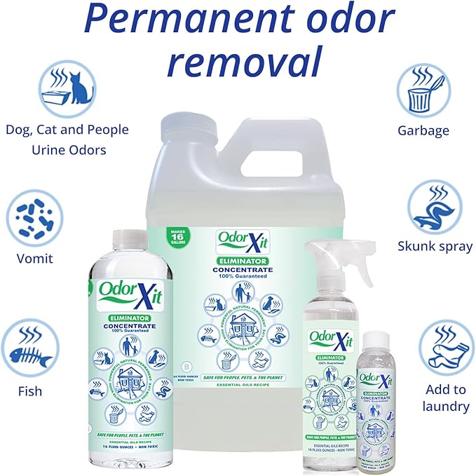 Concentrated Pet Urine Odor Eliminator, Ideal for Cat, Dog Poo and Urine Smell, Versatile & Natural Odor Neutralizer for Home and Outdoor Use, Deodorizer & Absorber, Concentrate, 64oz-Mewly Pet