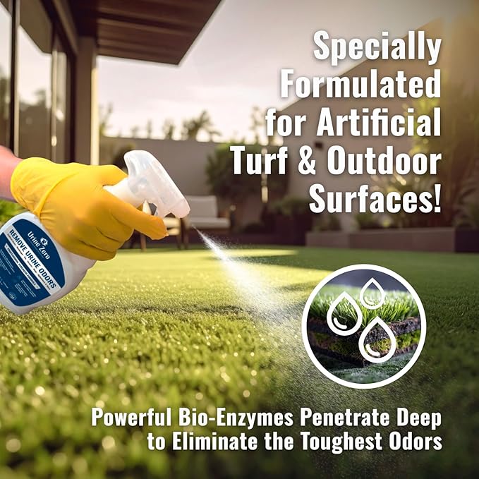 Pet Odor Eliminator Spray - Bio-Enzyme Cleaner for Dog & Cat Urine | Instantly Removes Odors on Artificial Grass, Carpet, Rugs & Tile | Pet & Kid Safe, 32 oz Ready-to-Use-Mewly Pet