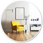 White Round Mirror, White Round Mirror 24 inch, Circle Bathroom Mirrors Metal Frame, Circle Mirrors for Wall, Bathroom, Over Sink, Living Room, Vanity.