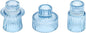 Vixdonos Glass Candlestick Holders Tealight Candle Holders for Table Centerpieces, Wedding Decor and Dinner Party (3 Pcs, Light Blue)