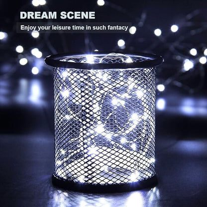 YKB 6 PCS LED Starry String Lights with 20 Mini LEDs on 3.3FT/1M Copper Wire, Fairy Lights Powered by 2xCR2032(Incl) Batteries, for Wedding Table Holiday Halloween Christmas Decorations, Cool White
