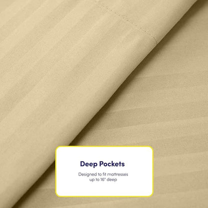 King Size Bed Sheets - 6 Piece 1500 Supreme Collection Fine Brushed Microfiber Deep Pocket King Sheet Set Bedding - 2 Extra Pillow Cases, Great Value, King, Dobby Sage