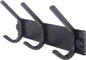 WEBI Coat Rack Wall Mounted,3 Coat Hooks for Hanging Coats,Heavy Duty Metal Hook Rack Hook Rail Coat Hanger Wall Coat Rack with Hooks for Clothes Entryway Jacket,Black
