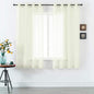 DUALIFE 54 Inches Long Cream Beige Sheer Grommet Curtains for Nursery Small Windows Short Drapes 2 Panels Set Light Filtering Semi Sheer Farmhouse Style Curtains 52 X 54 Inch Long Ivory