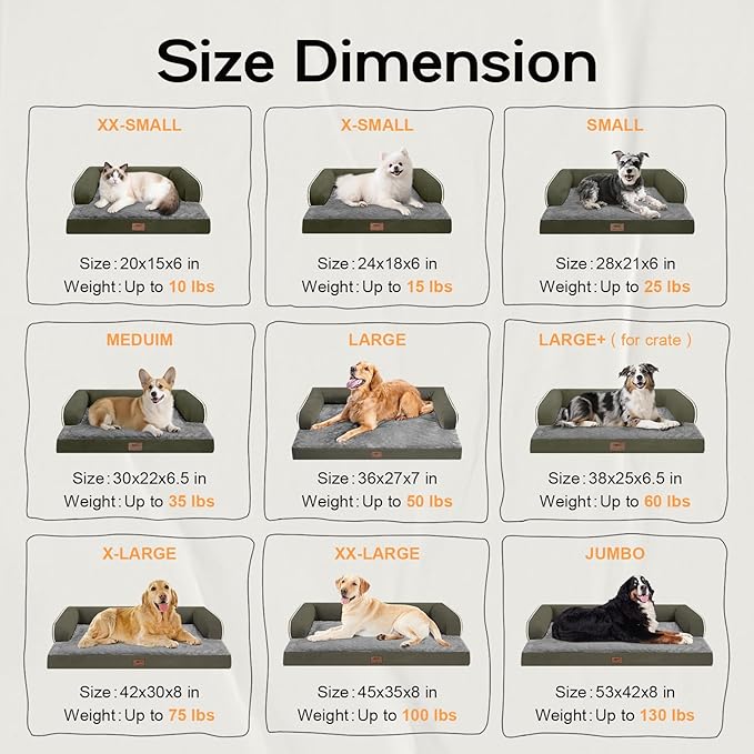 Small Dog Bed Waterproof Orthopedic Dog Beds for Medium Sized Dogs Comfy Pet Cat Bed with Sides, Washable Removable Cover-Mewly Pet
